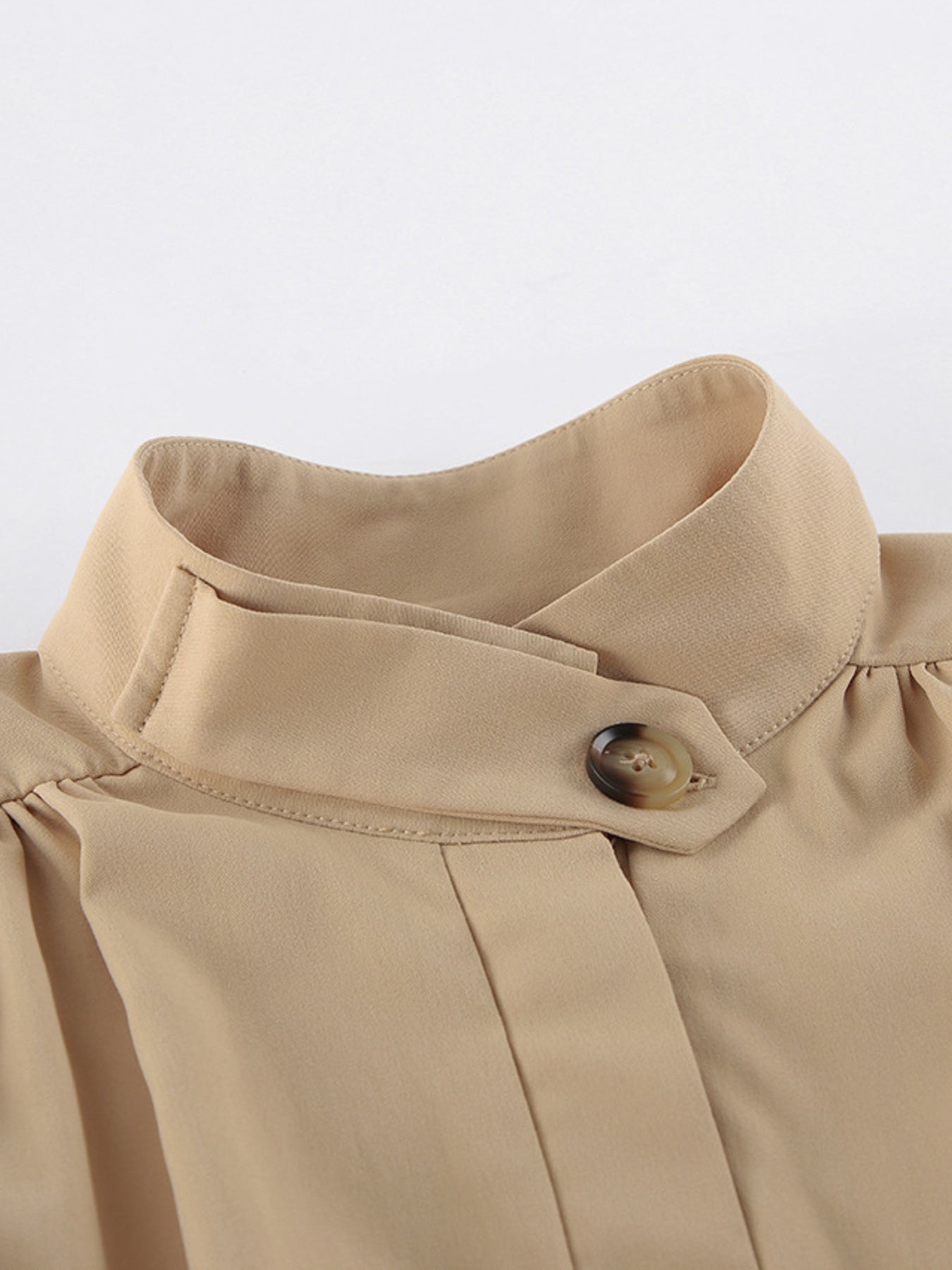 Puff Sleeve Button-Down Jacket