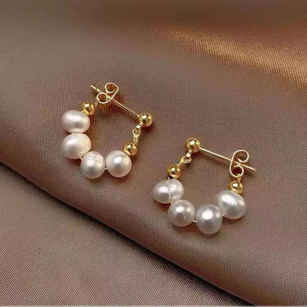 Freshwater Pearl Hoop Earrings