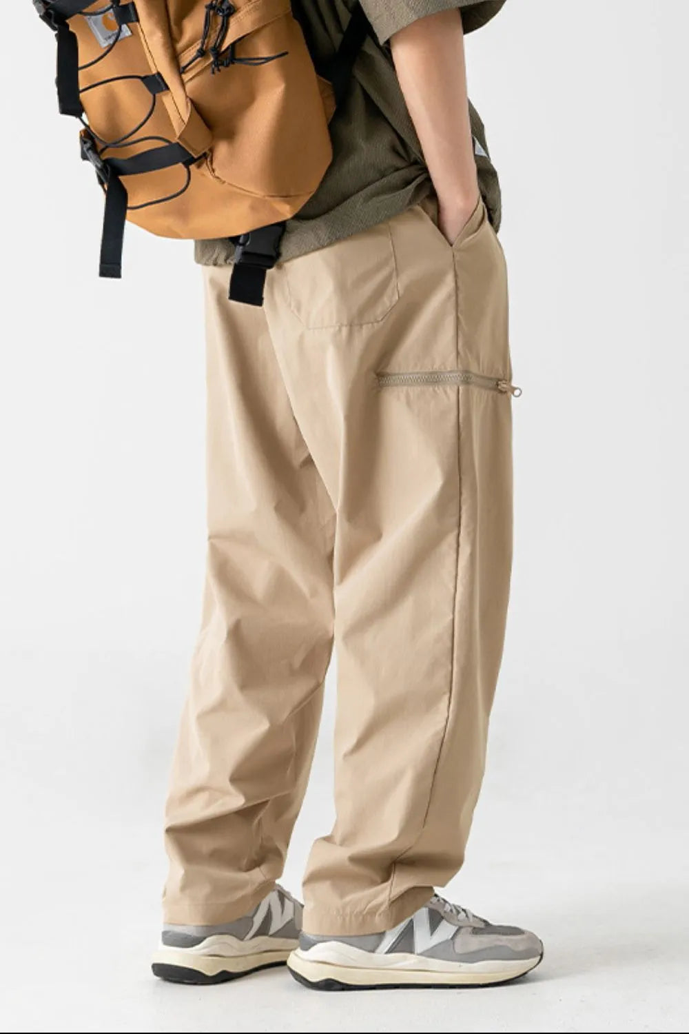 Men's Plus Size Drawstring Pants with Pockets