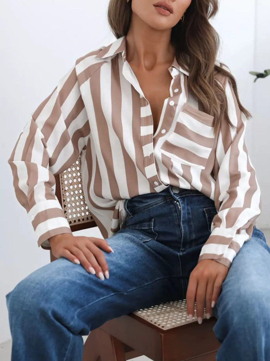 Striped Button-Down Shirt