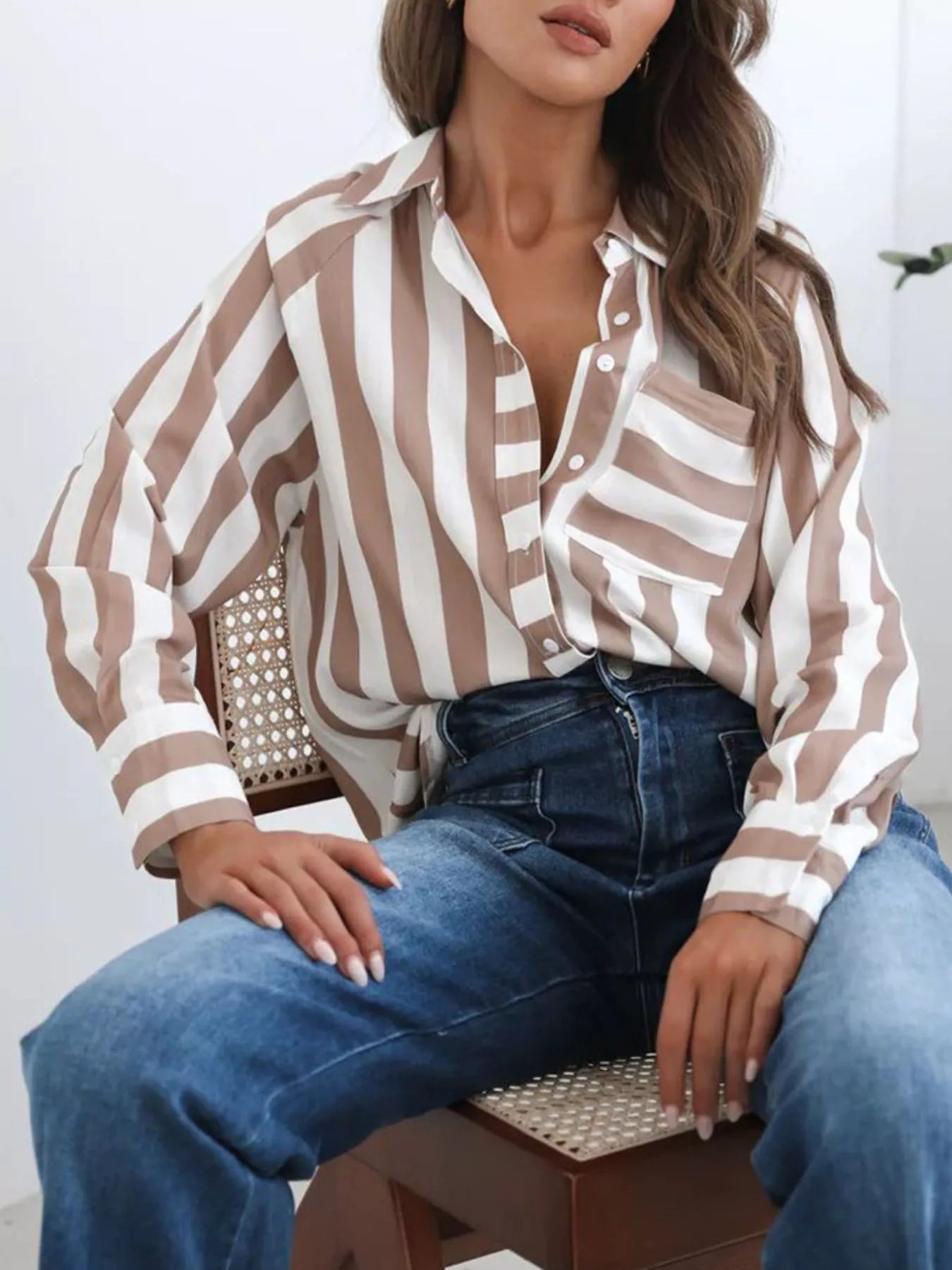 Striped Button-Down Shirt