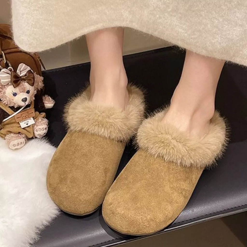 Fuzzy Plush Warm Indoor Slippers