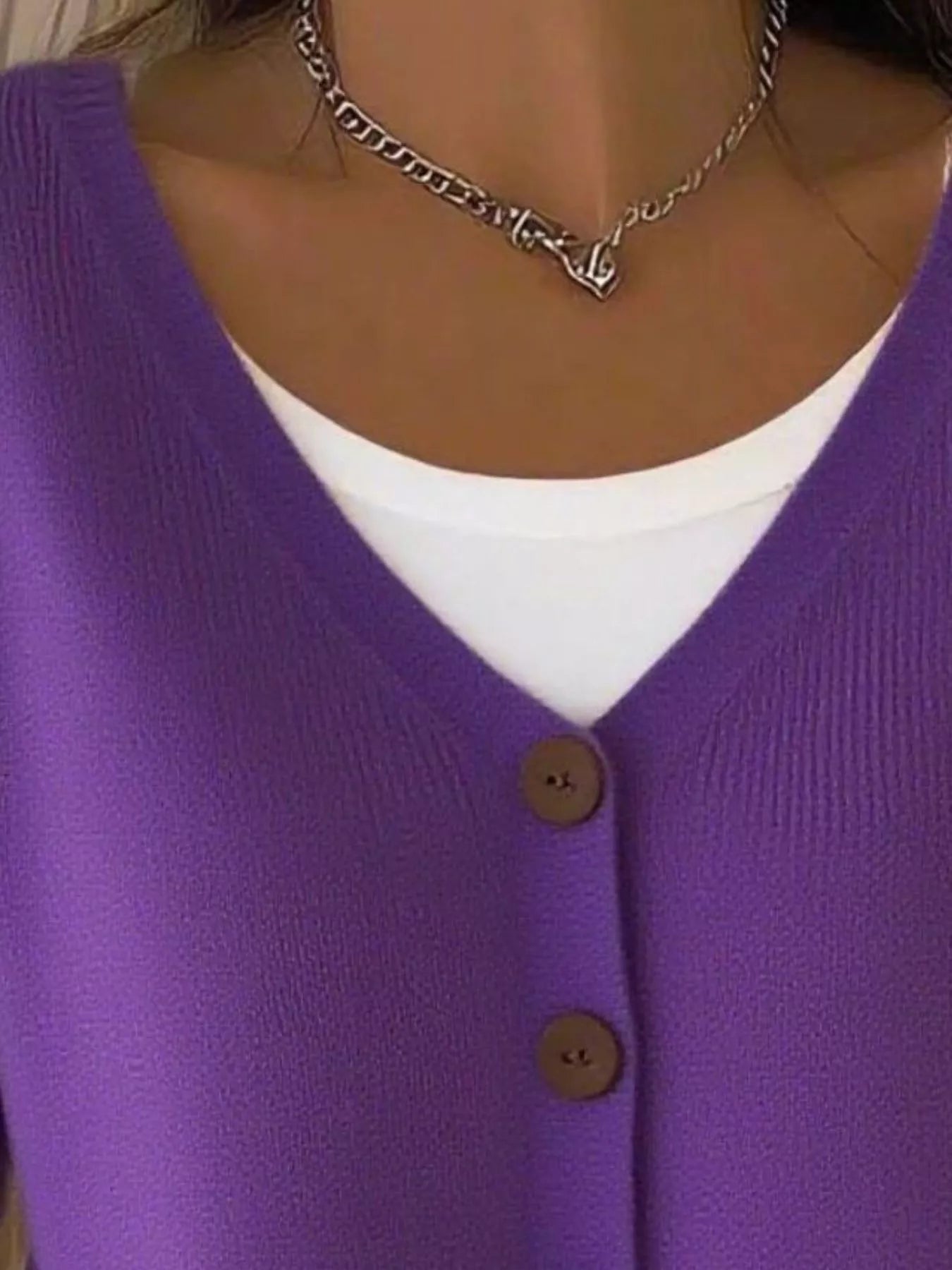 Full Size V-Neck Button-Down Knit Cardigan Plus Size