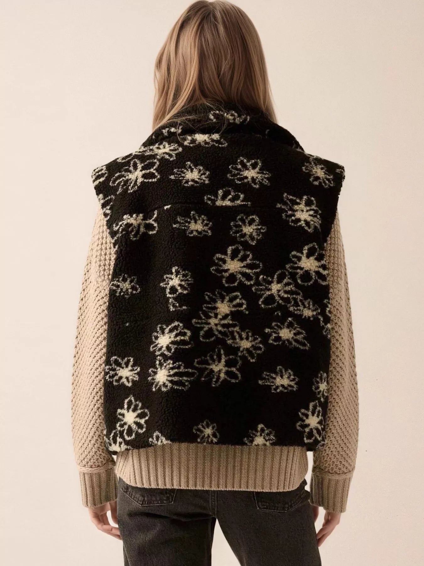 Zip Up Vest Coat with Pockets
