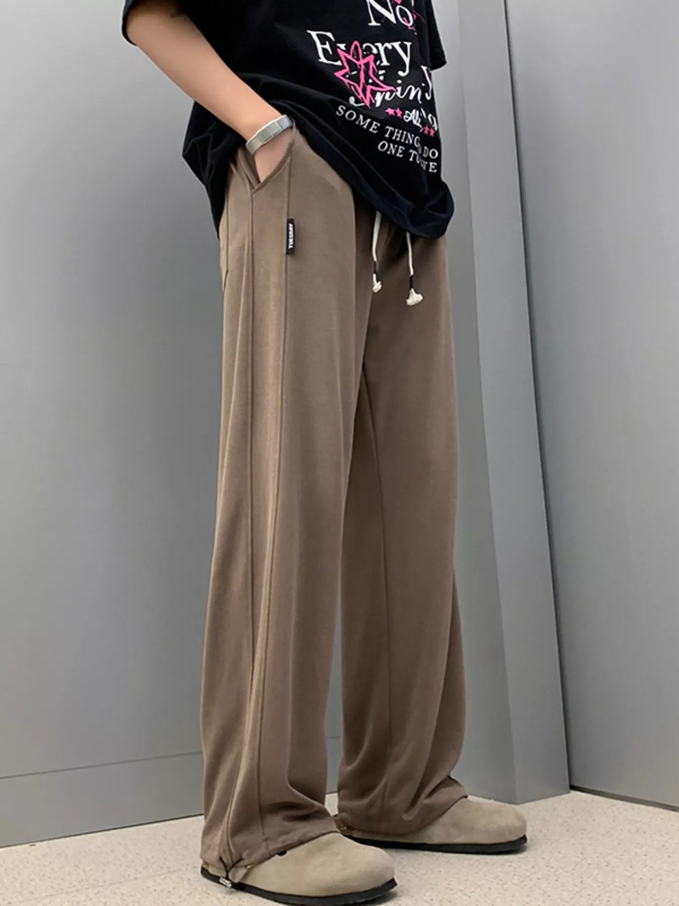 Men's Plus Size Wide Leg Pants