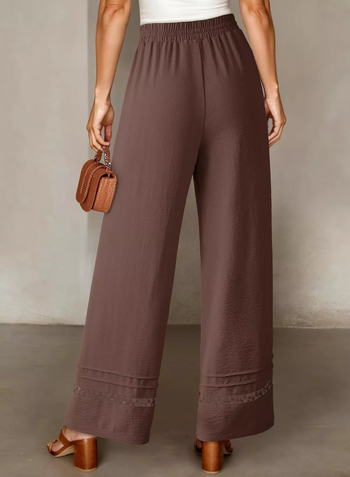 Casual Wide Leg Drawstring Pants