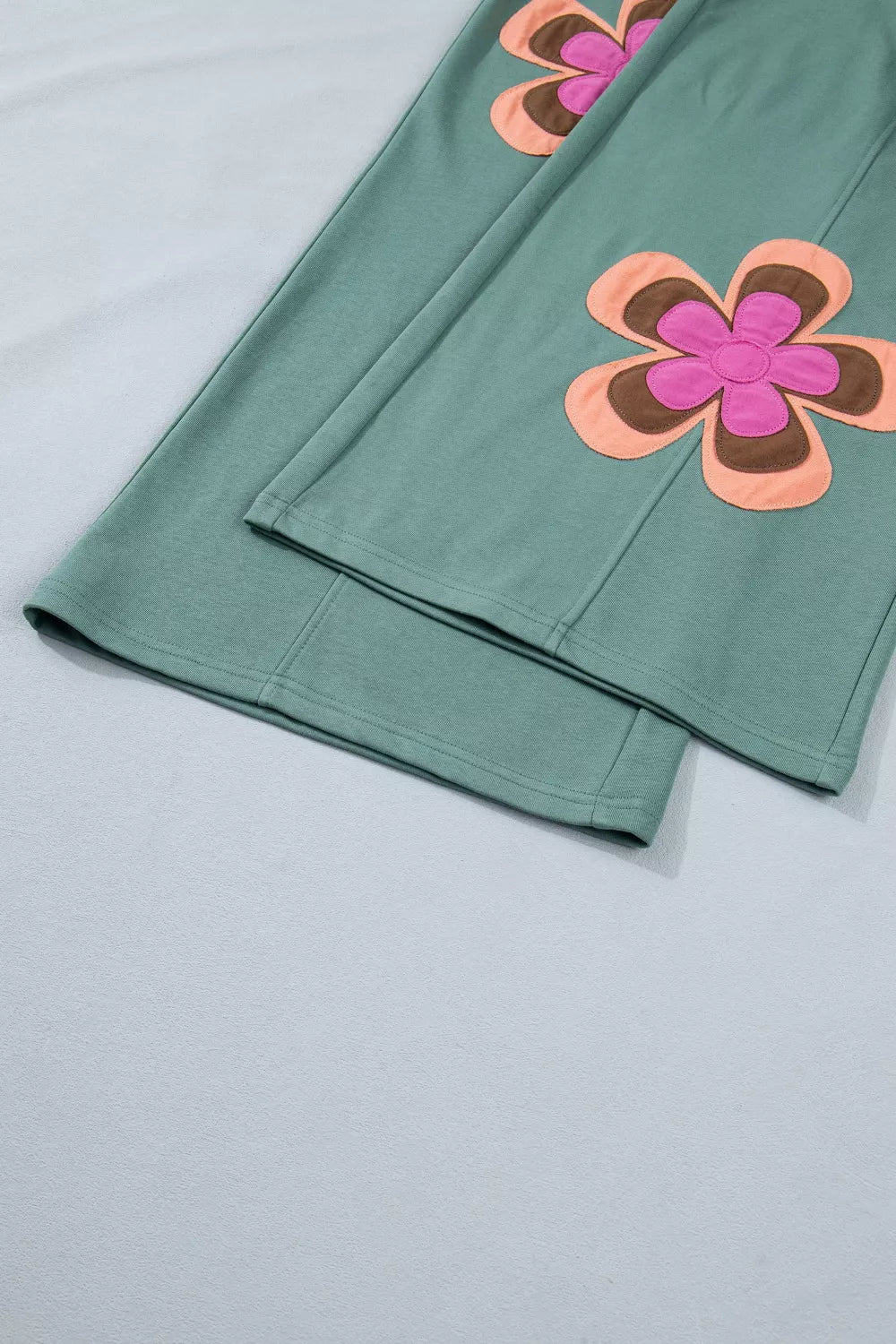Floral Patchwork Wide Leg Pants