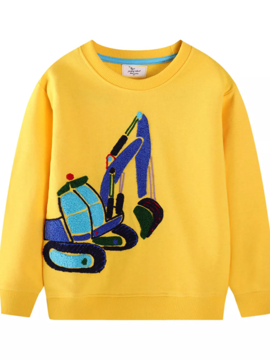 Children's Excavator Round Neck Sweatshirt