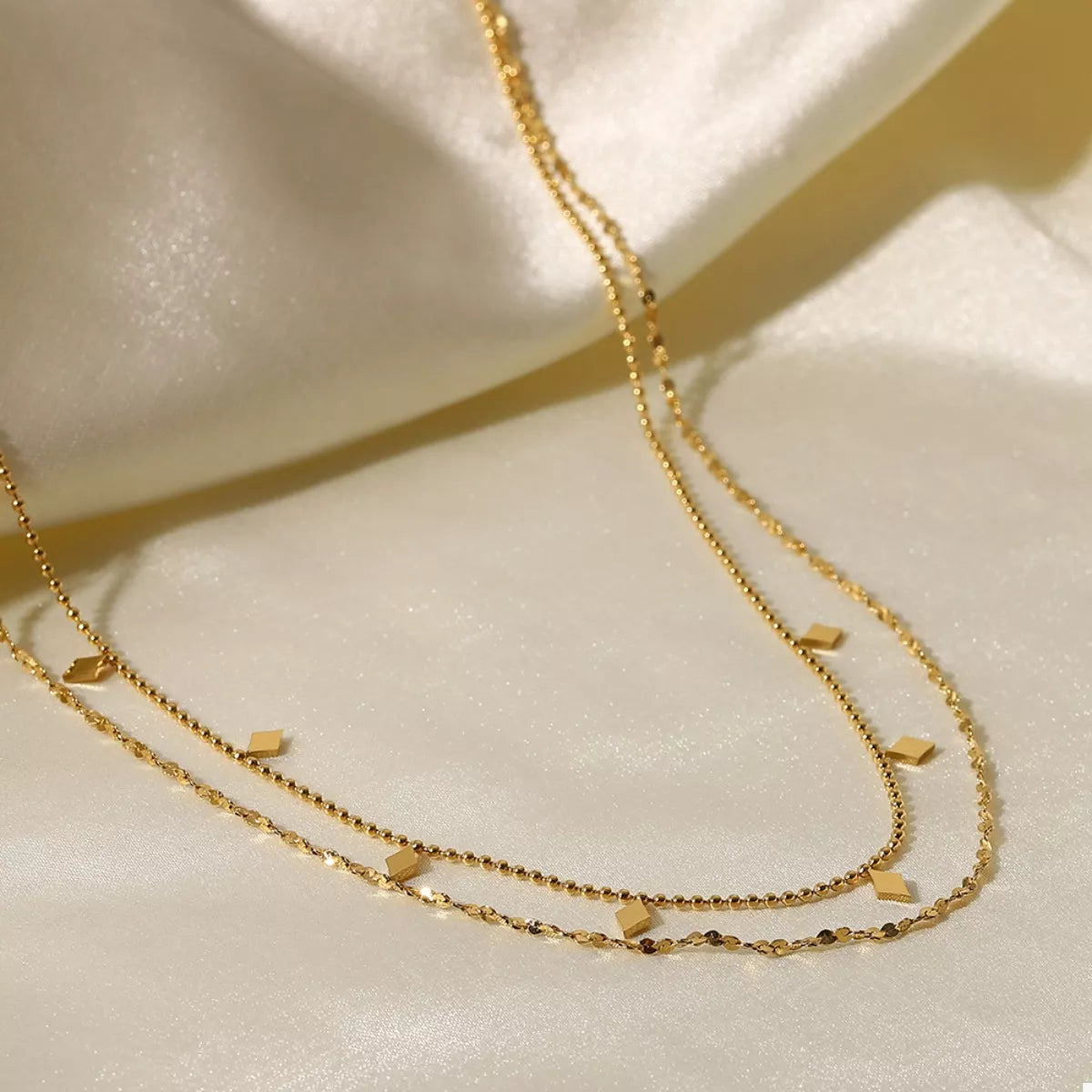 18K Gold-Plated Double Layered Necklace