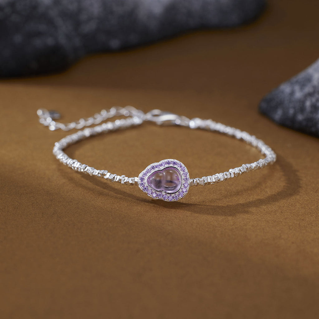 925 Sterling Silver Gourd Charm Bracelet