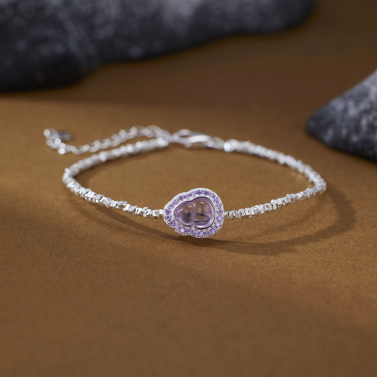 925 Sterling Silver Gourd Charm Bracelet