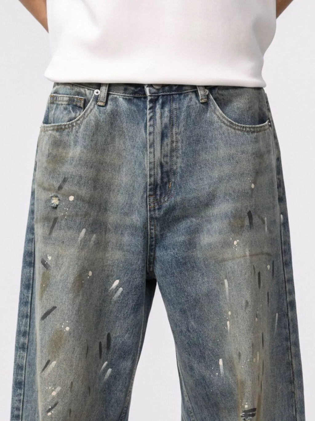 Men's Washed Loose Fit Jeans