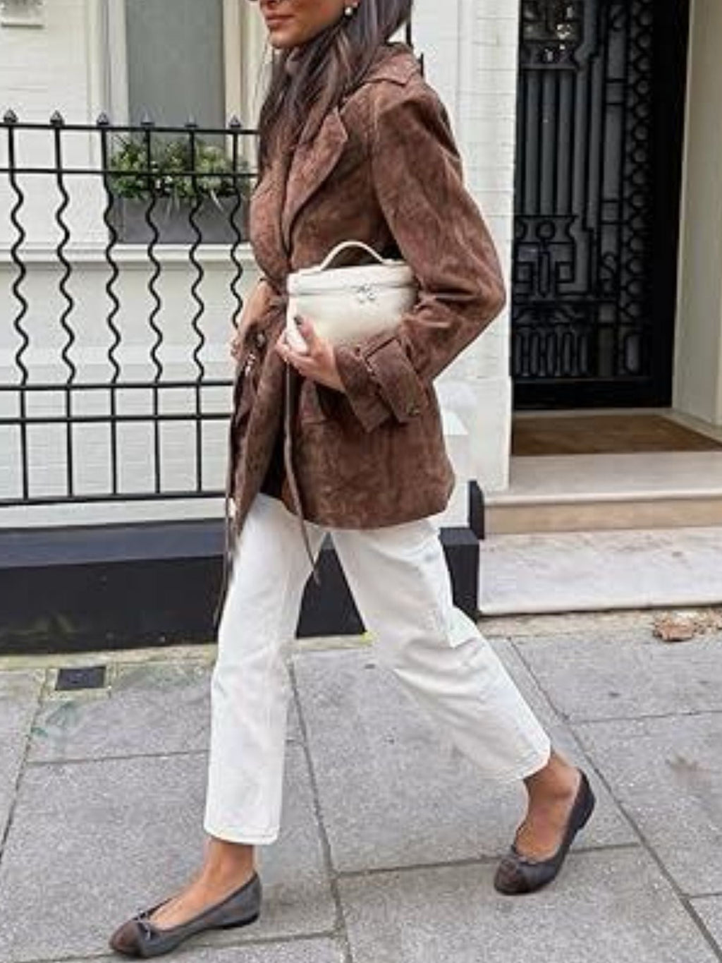 Double Breasted Tie Waist Coat