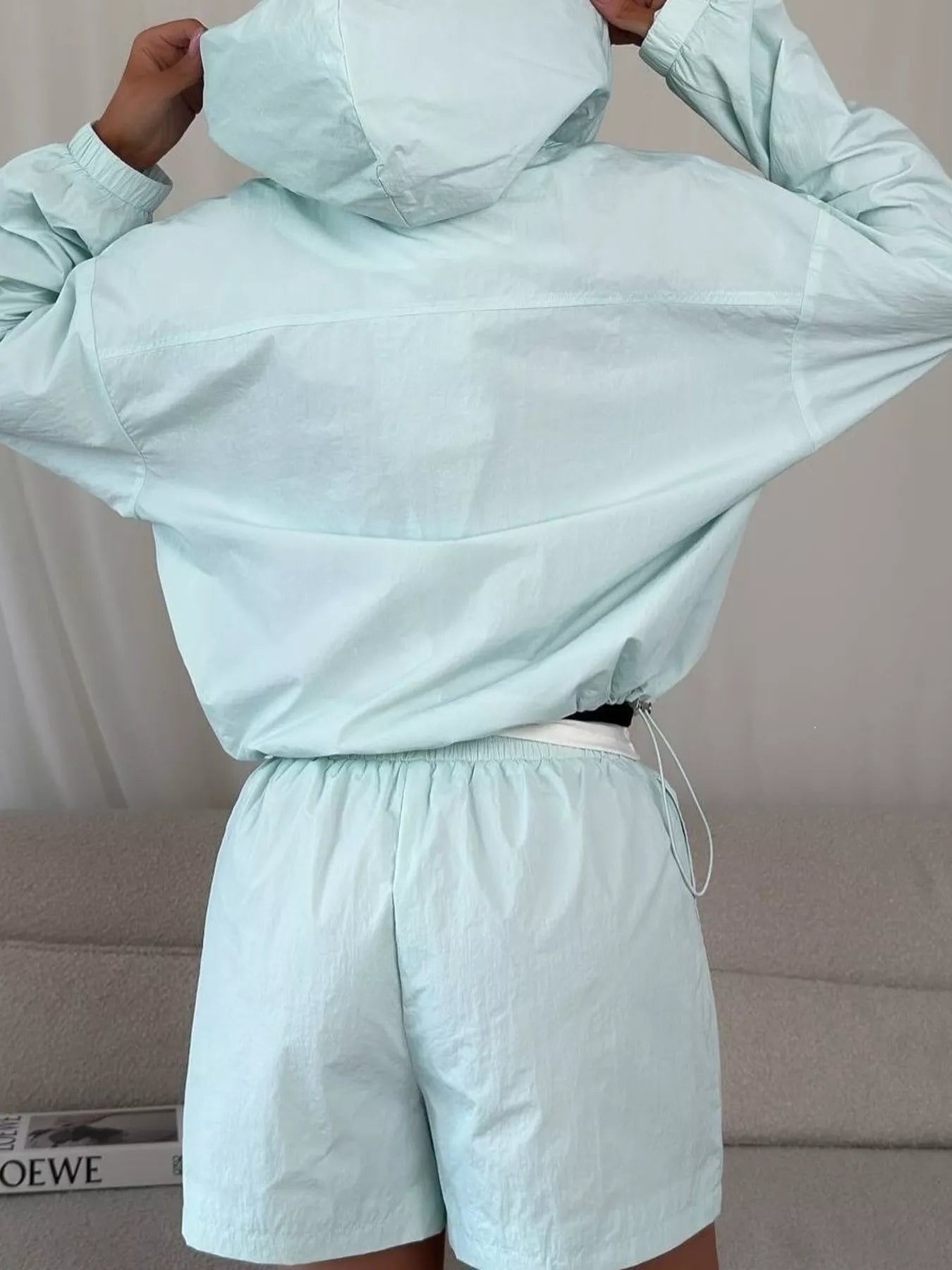 Lightweight Hooded Jacket and Shorts Set