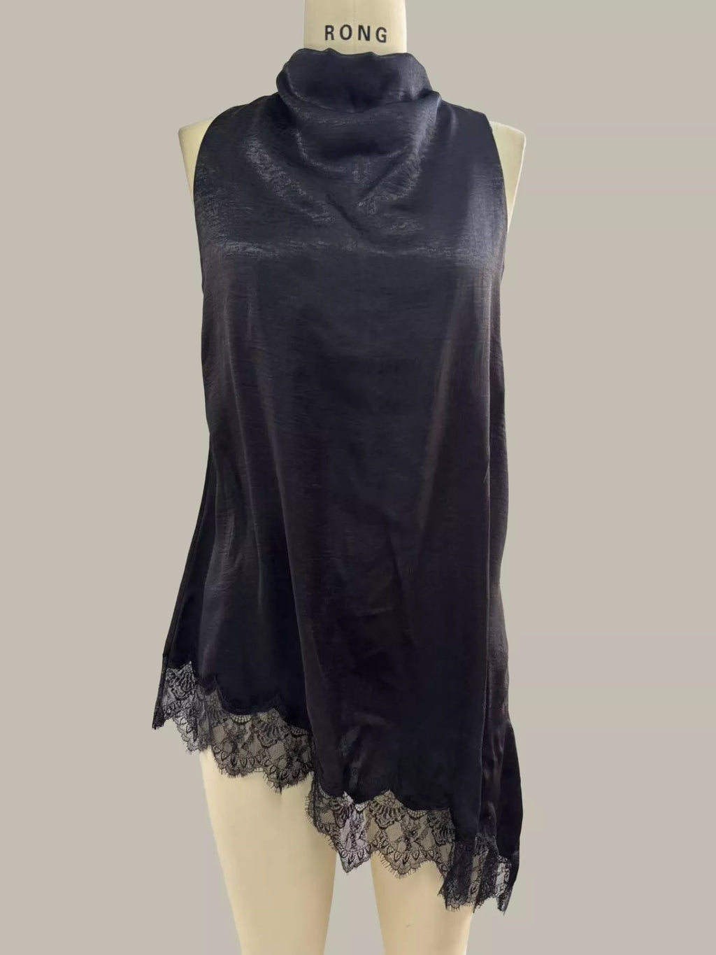 High Neck Lace Trim Cami