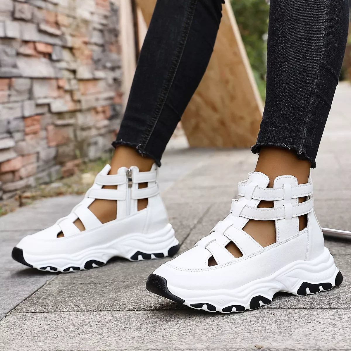 Cutout Platform Sneakers