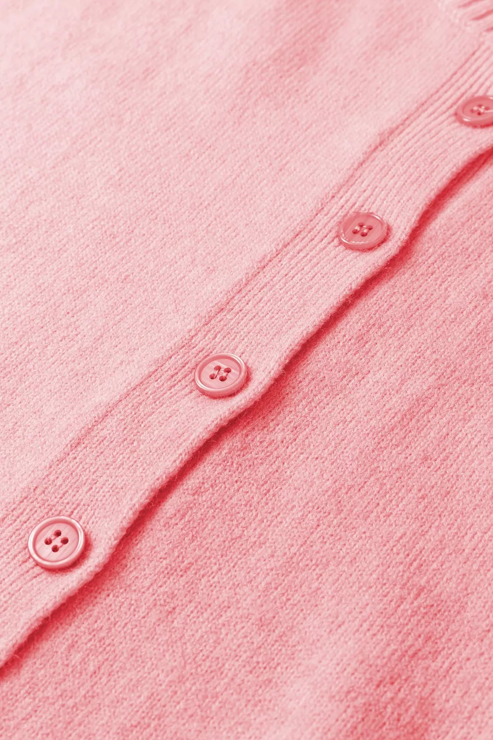 Blossom 3/4 Sleeve Boxy Knit Button Down Sweater Cardigan