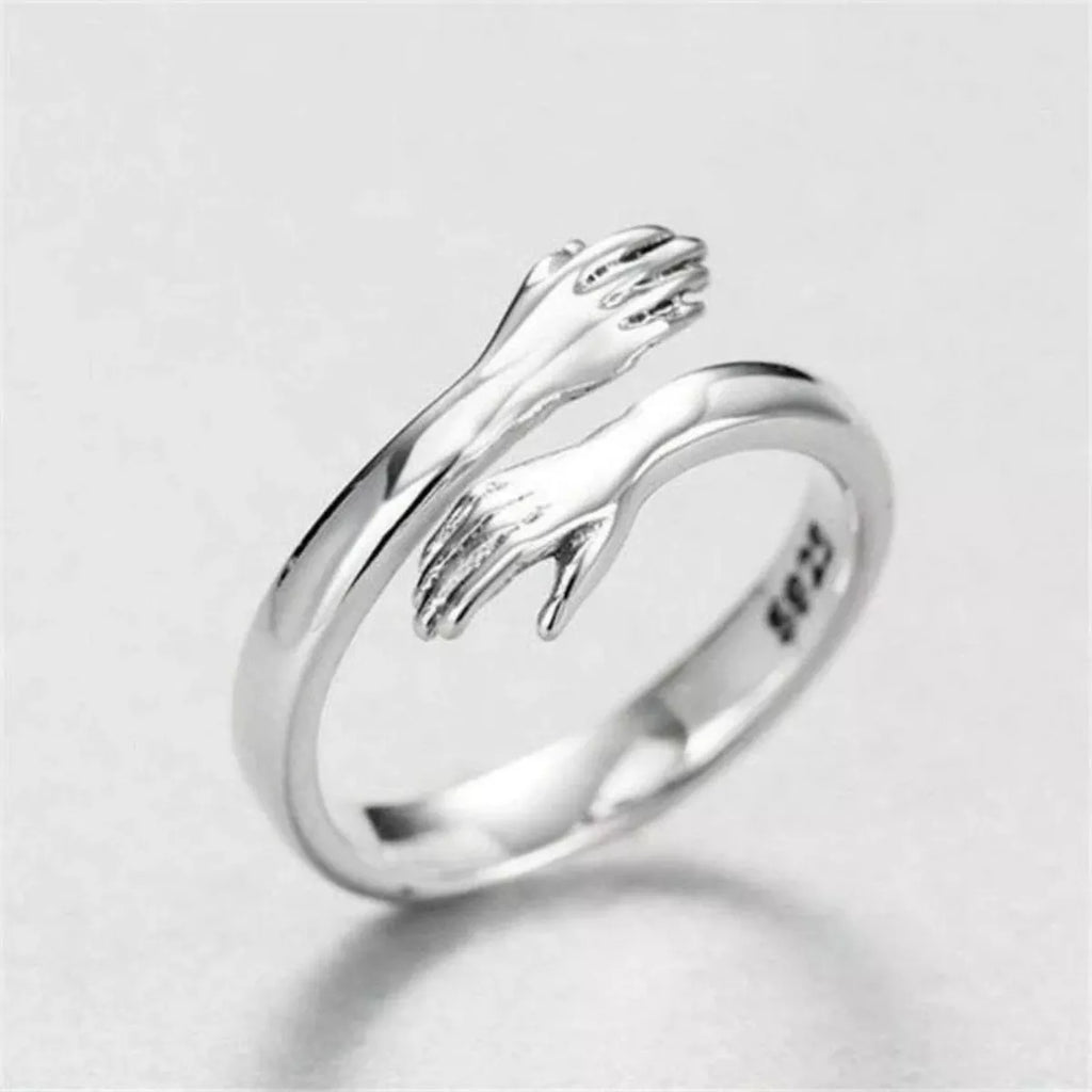 925 Sterling Silver Hug Bypass Ring