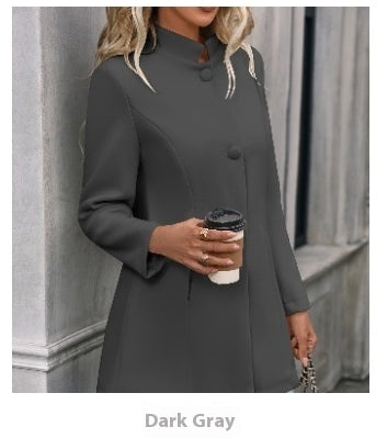 Women’s Elegant Single-Breasted Winter Overcoat