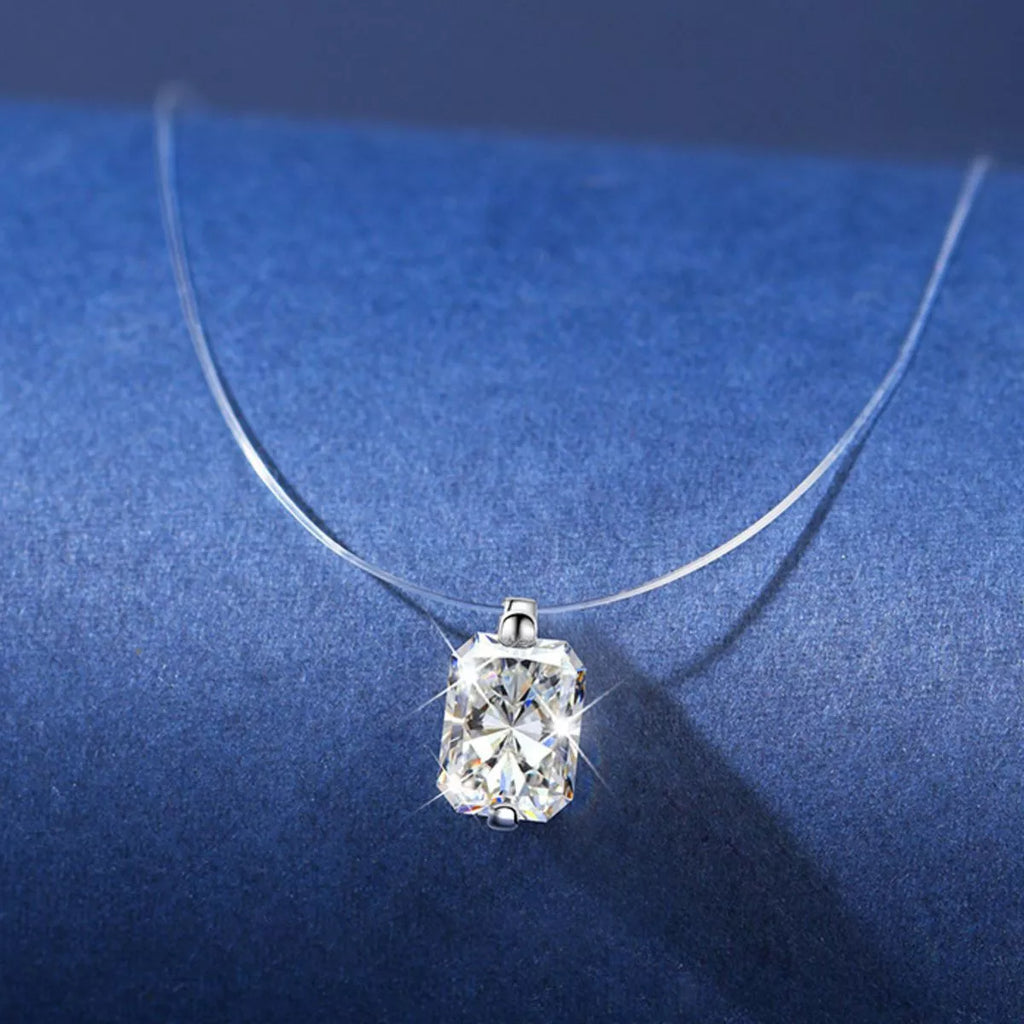 1 Carat Moissanite 925 Sterling Silver Necklace