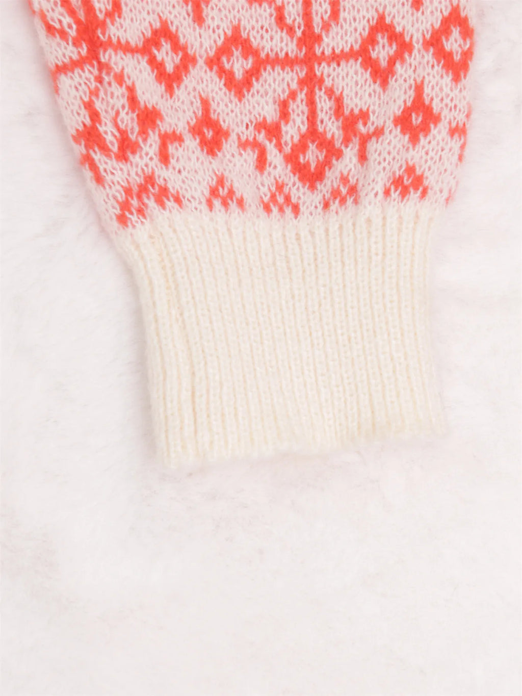 Contrast Ribbed hem Long Sleeve Sweater