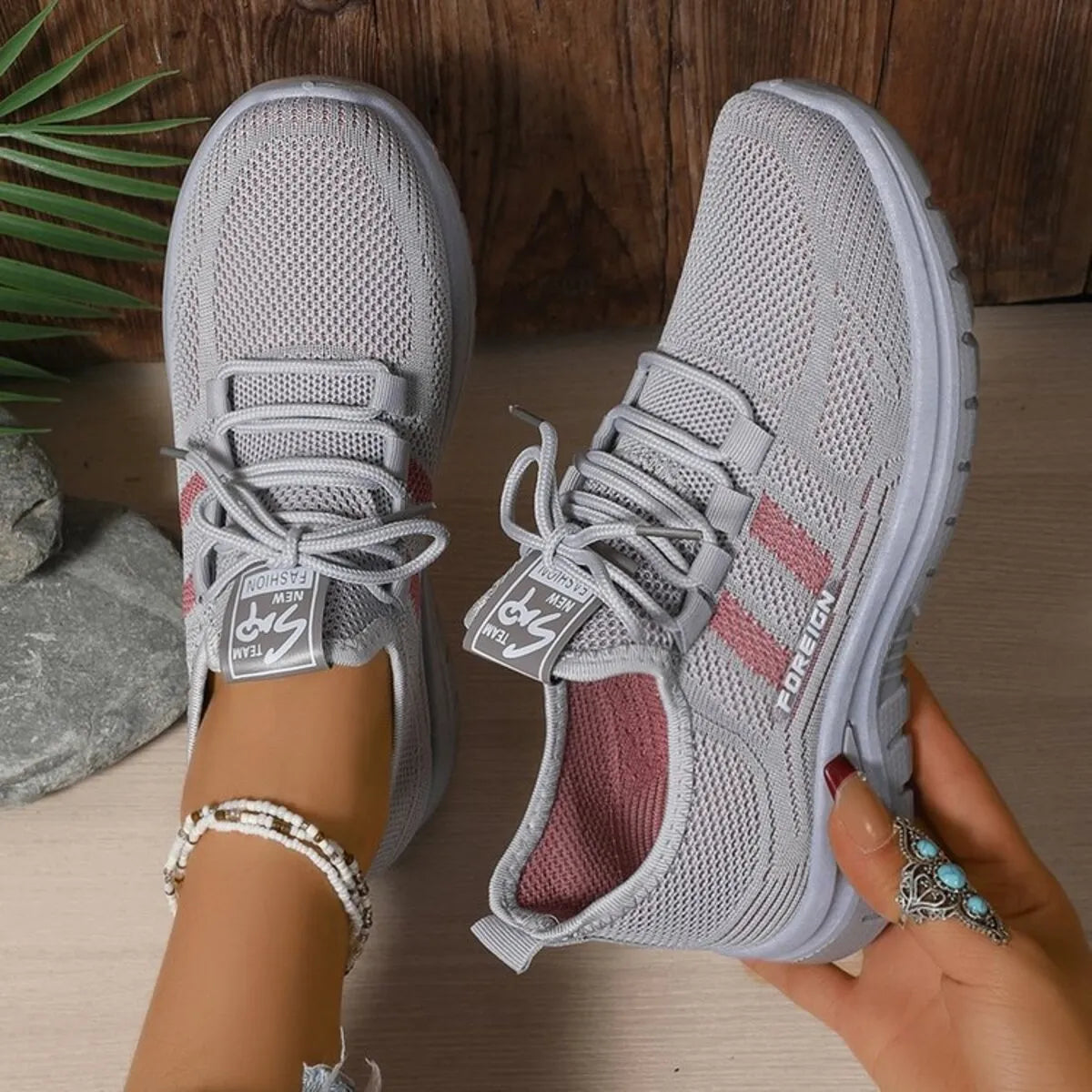 Lace Up Breathable Mesh Athletic