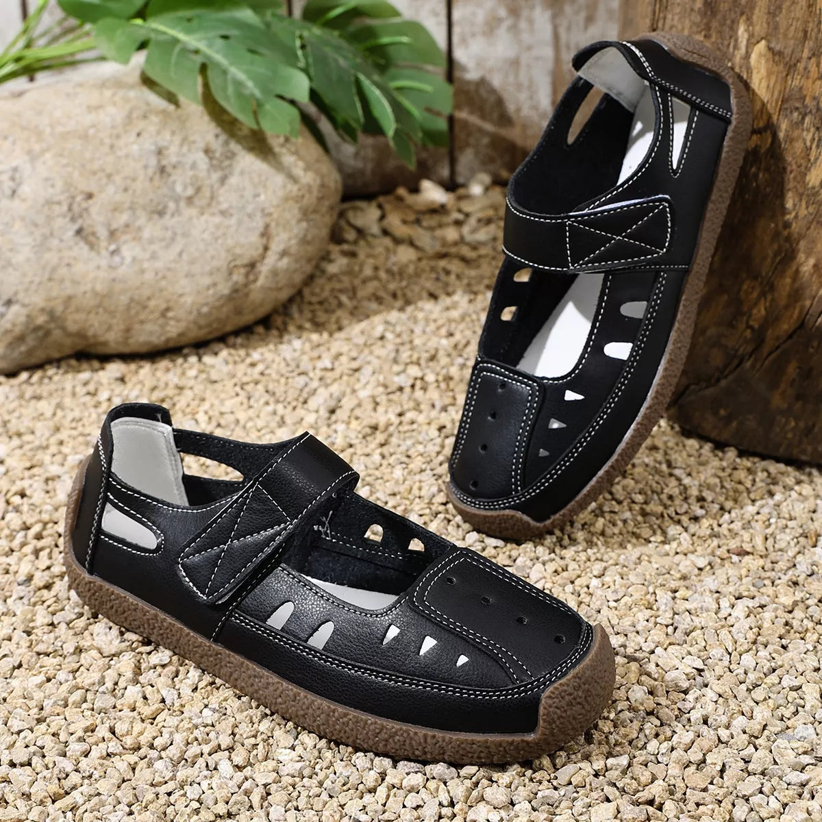 Round Toe Platform Slip-Ons