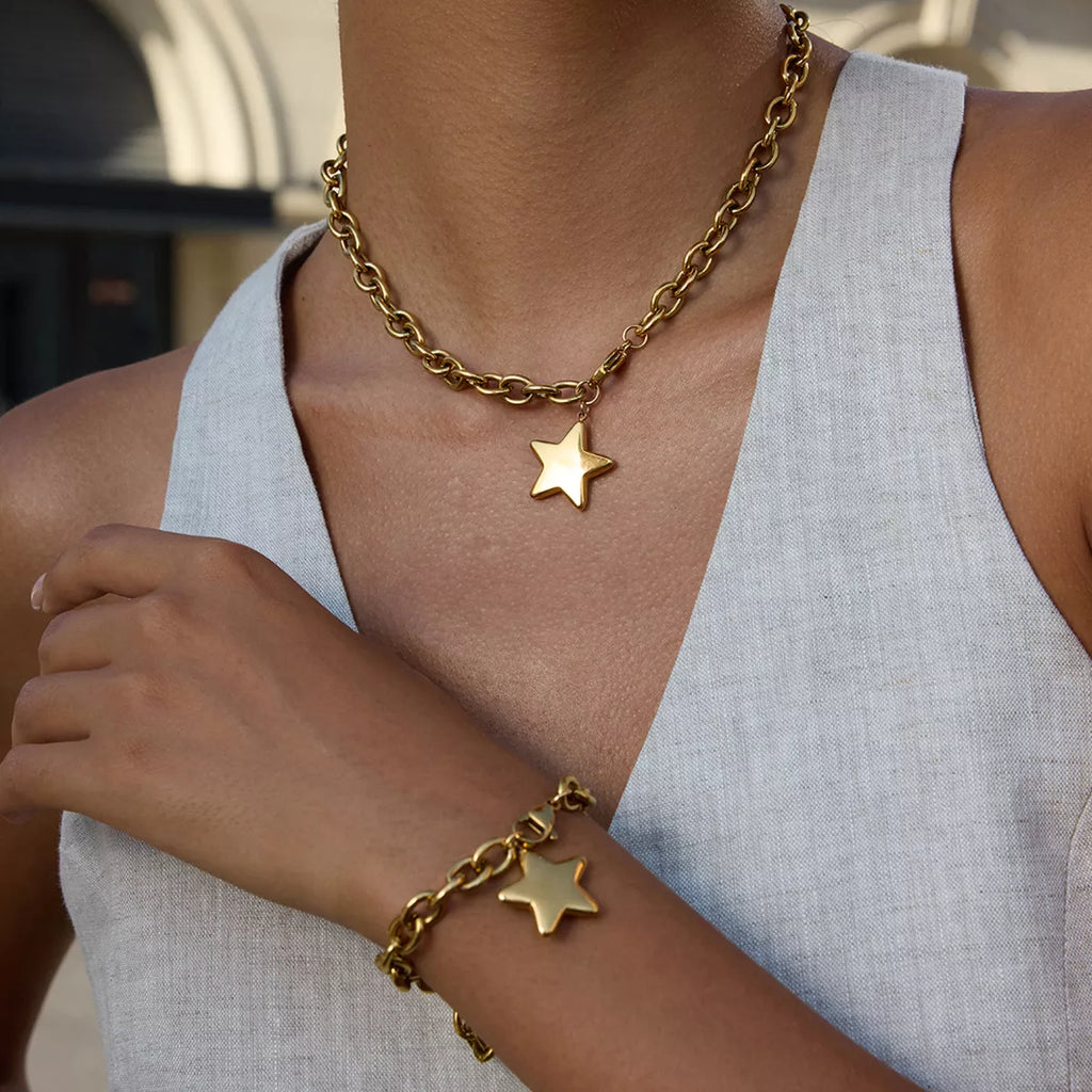 18K Gold-Plated Star Necklace