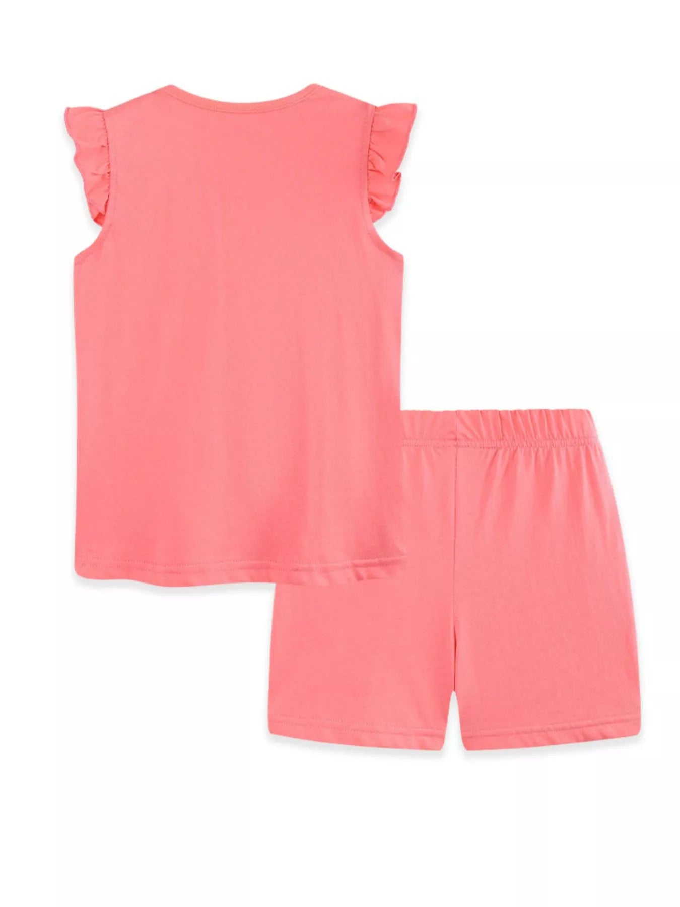 Children's Bunny Heart Print Top and Shorts Set