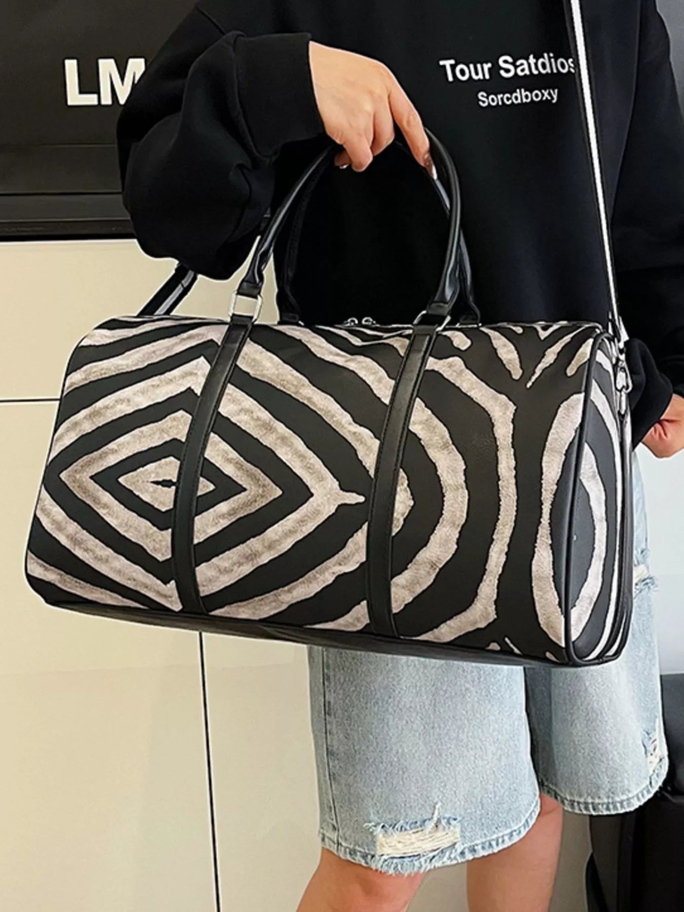 Zebra Print Duffle Bag