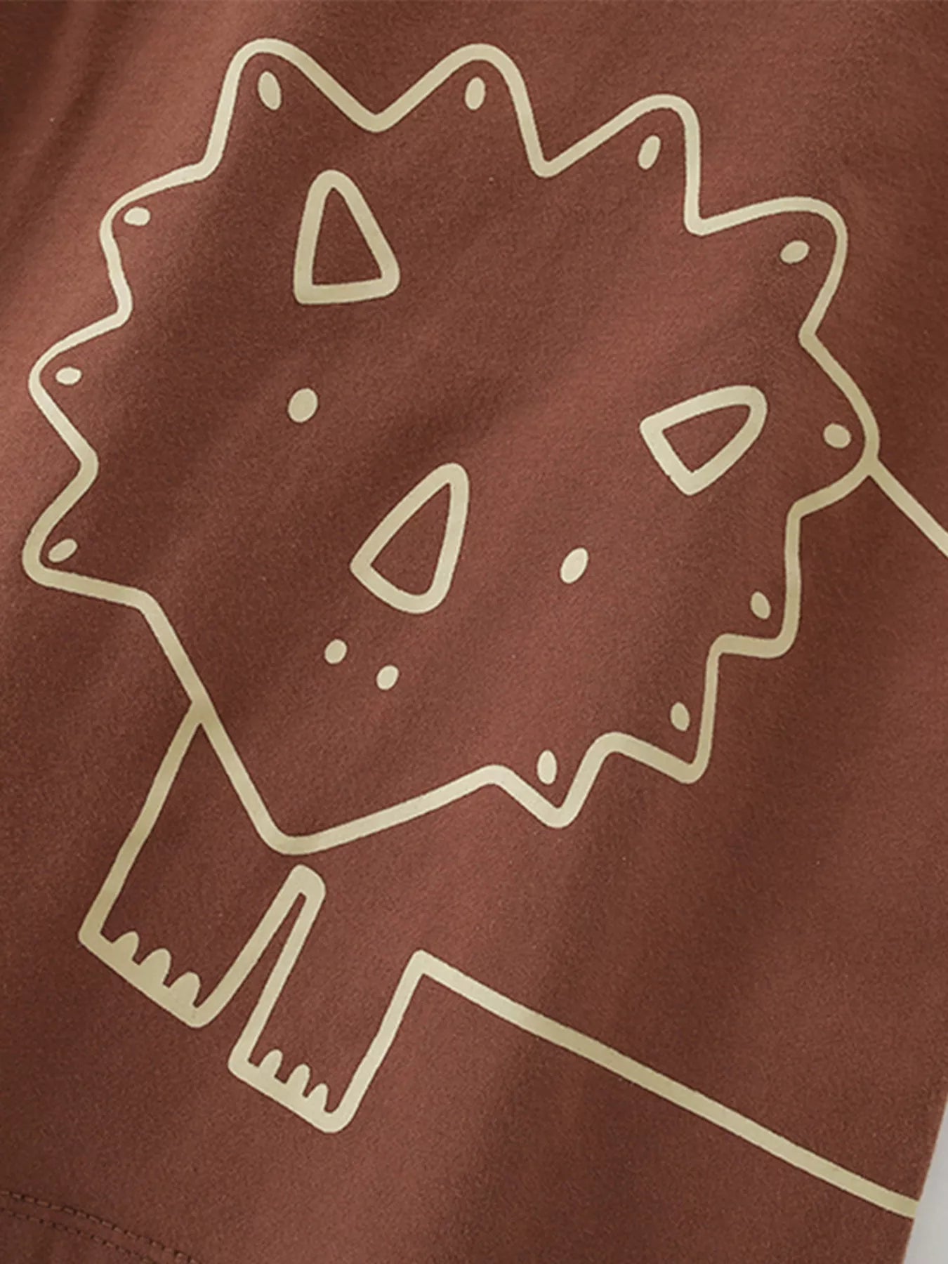 Children's Cartoon Lion Round Neck T-Shirt