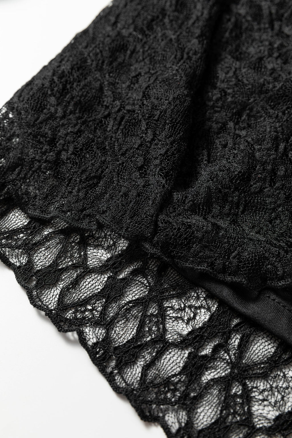 Lace Sheer Long Sleeve Henley Top