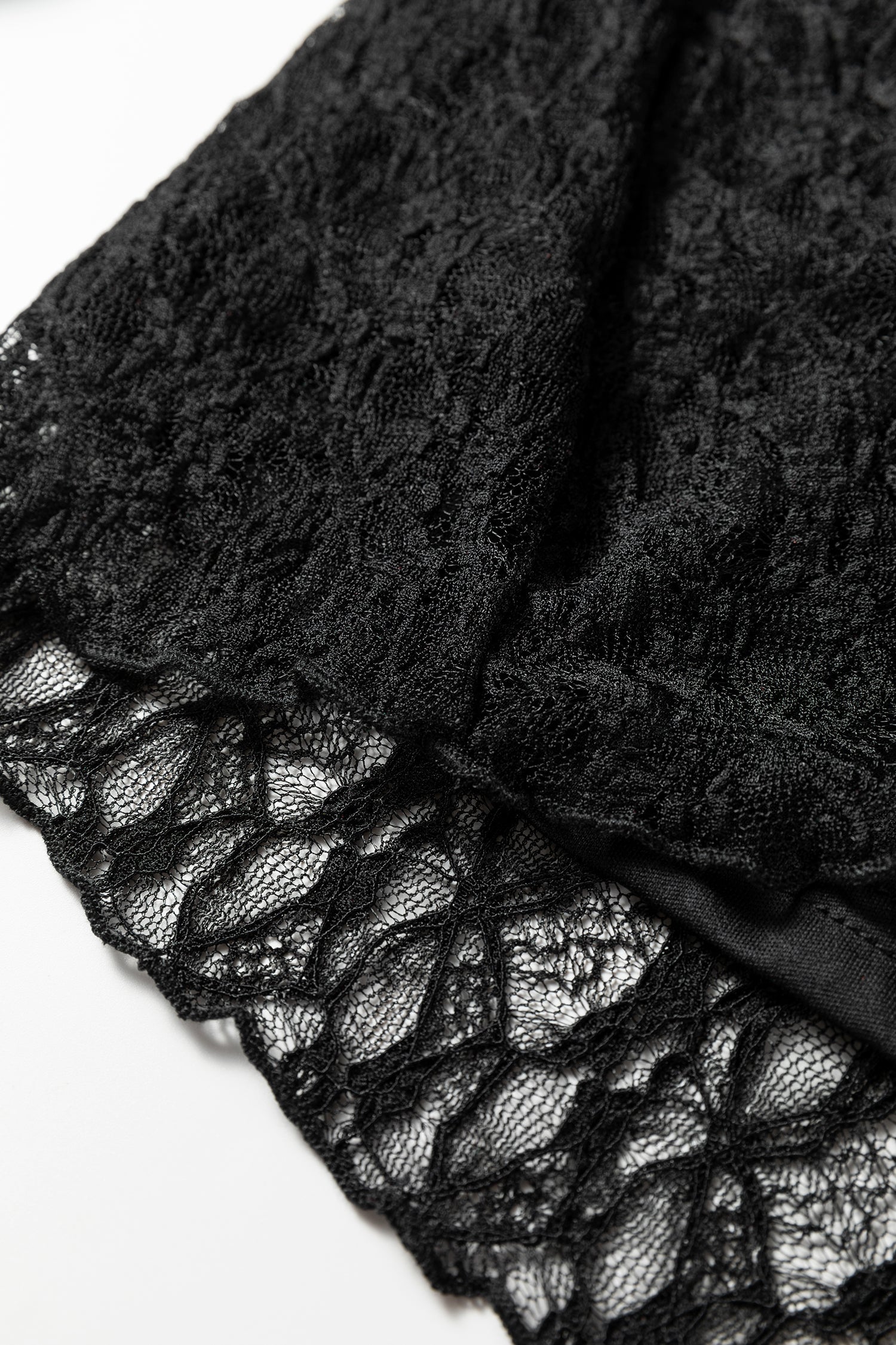 Lace Sheer Long Sleeve Henley Top