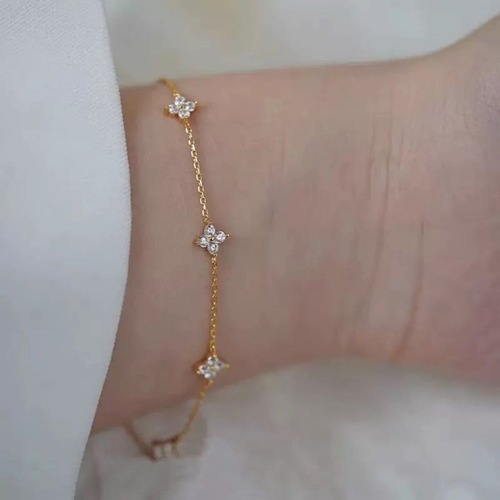 Four-Leaf Clover Charm Bracelet