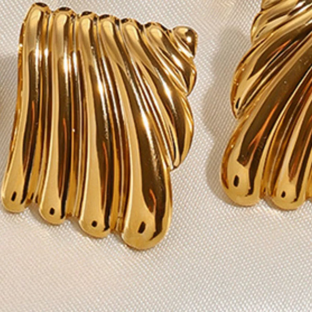 18K Gold-Plated Stainless Steel Minimalist Stud Earrings
