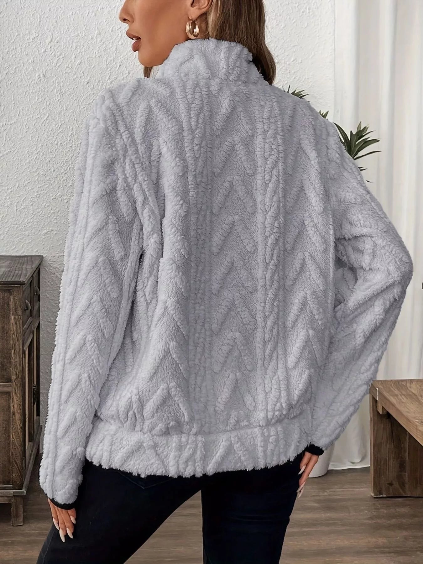 Cozy Sherpa Half Zip Sweatshirt