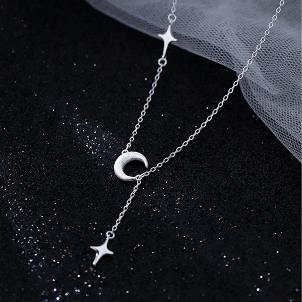 925 Sterling Silver Star Moon Necklace