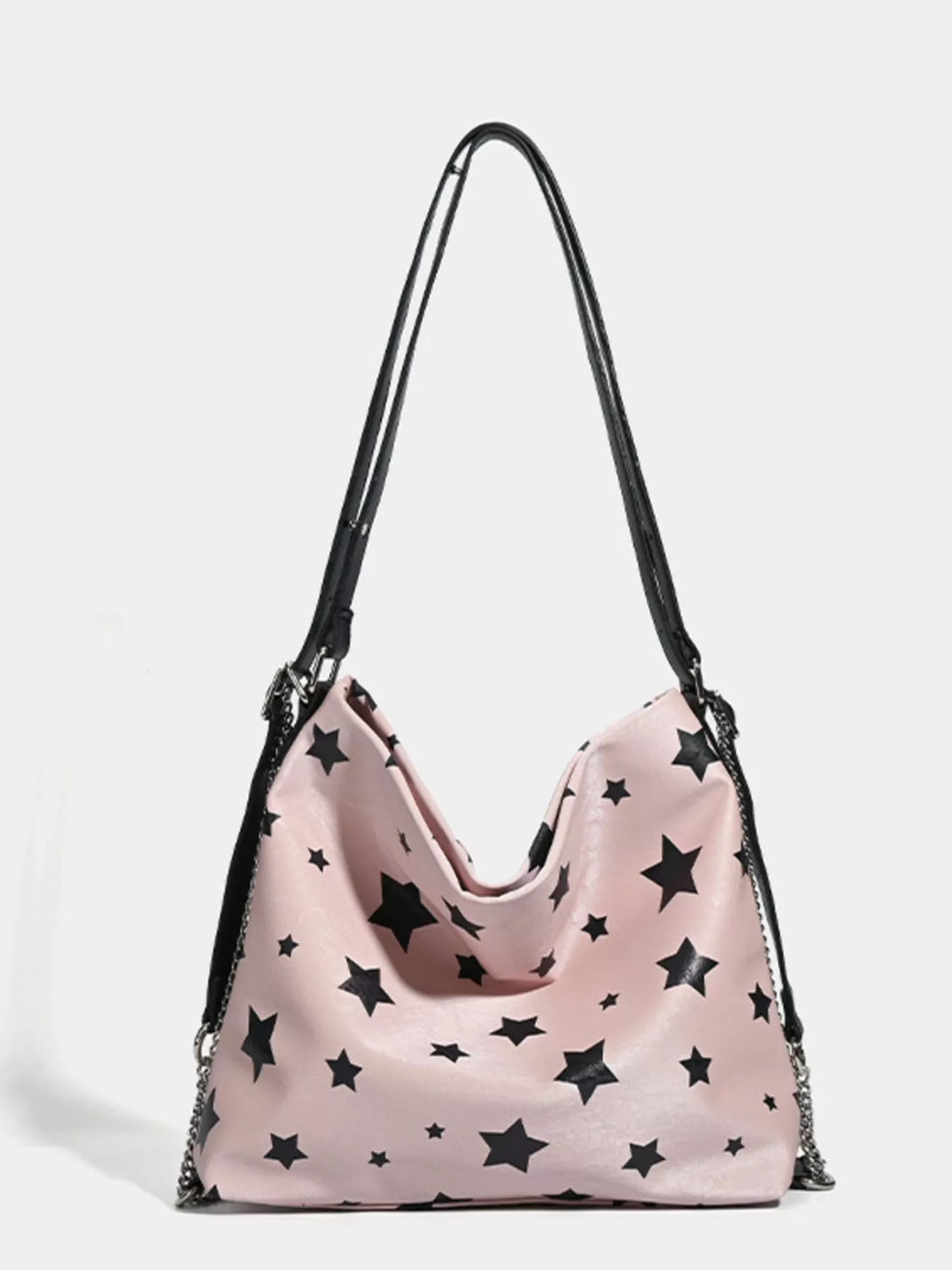 Star Print Chain Shoulder Bag