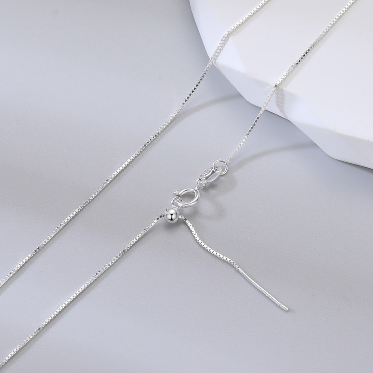 925 Sterling Silver Chain Adjustable Necklace
