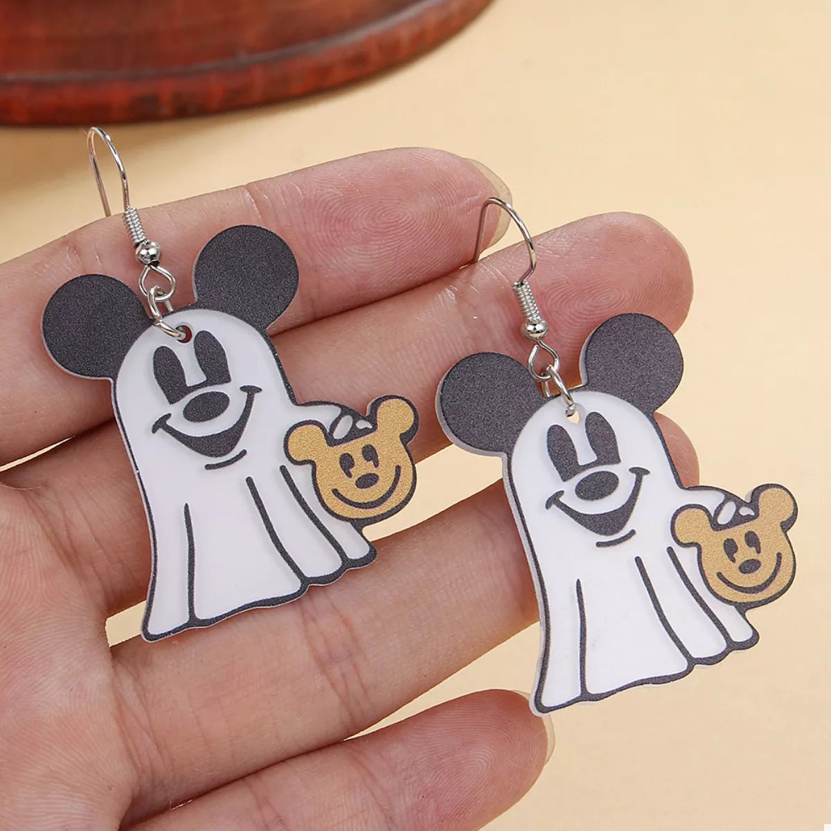 Halloween Mickey Ghost Dangle Earrings