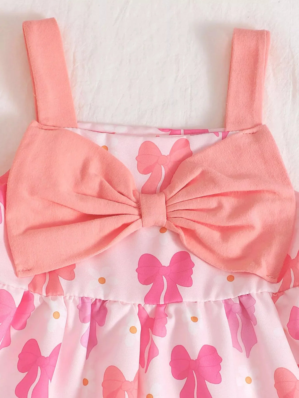 Children's Bow Front Printed Dress