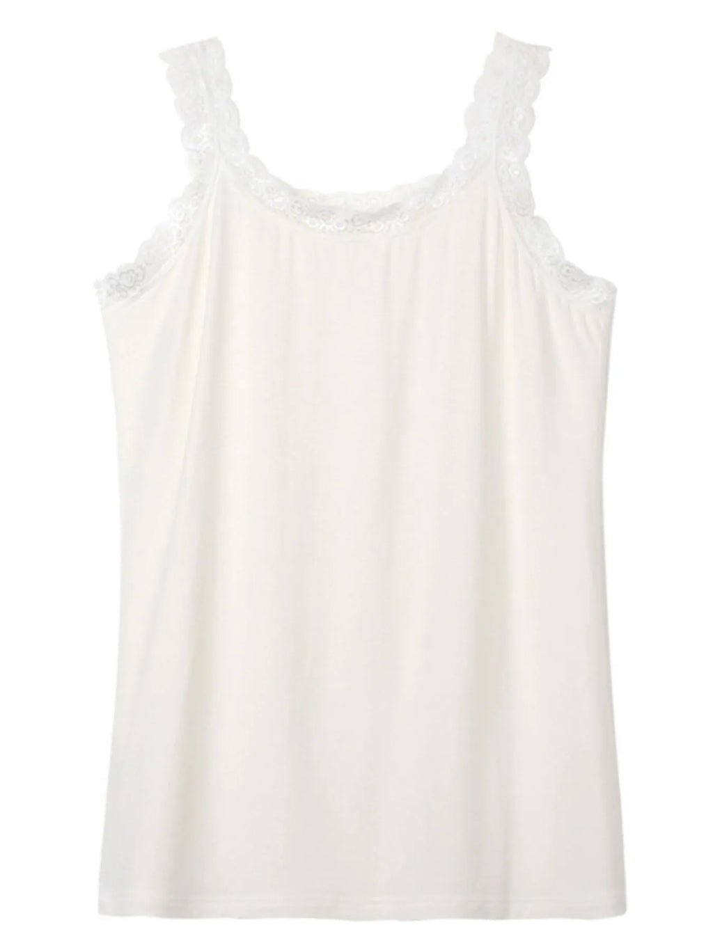 Lace Trim Scoop Neck Cami