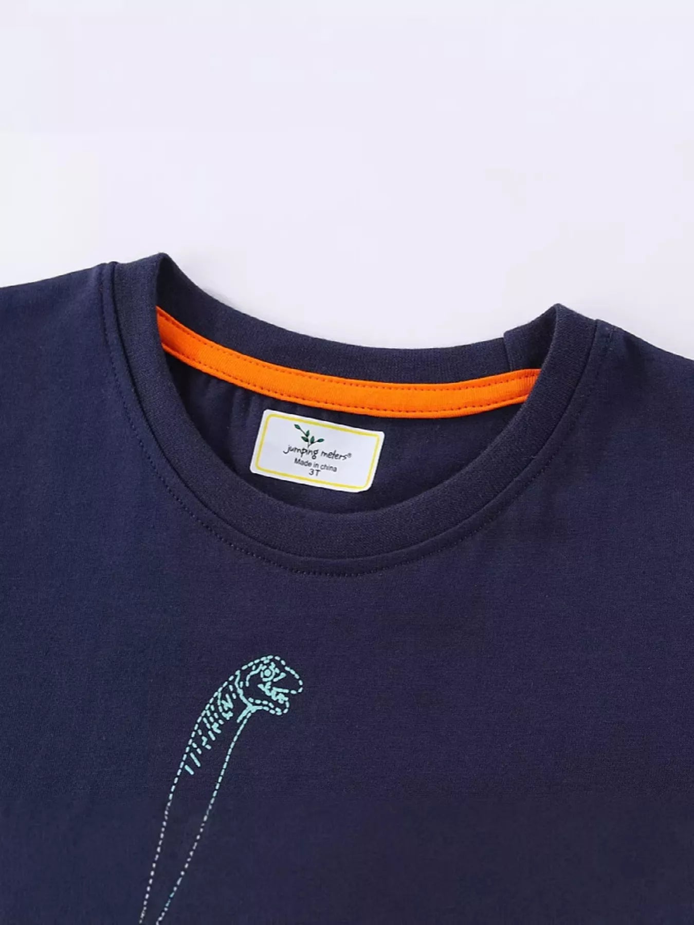 Children's Dinosaur Graphic Crew Neck Short Sleeve T-Shirt