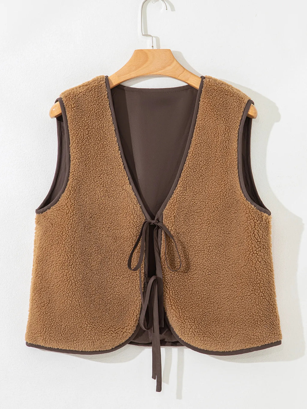 Double Tied Front Vest Coat
