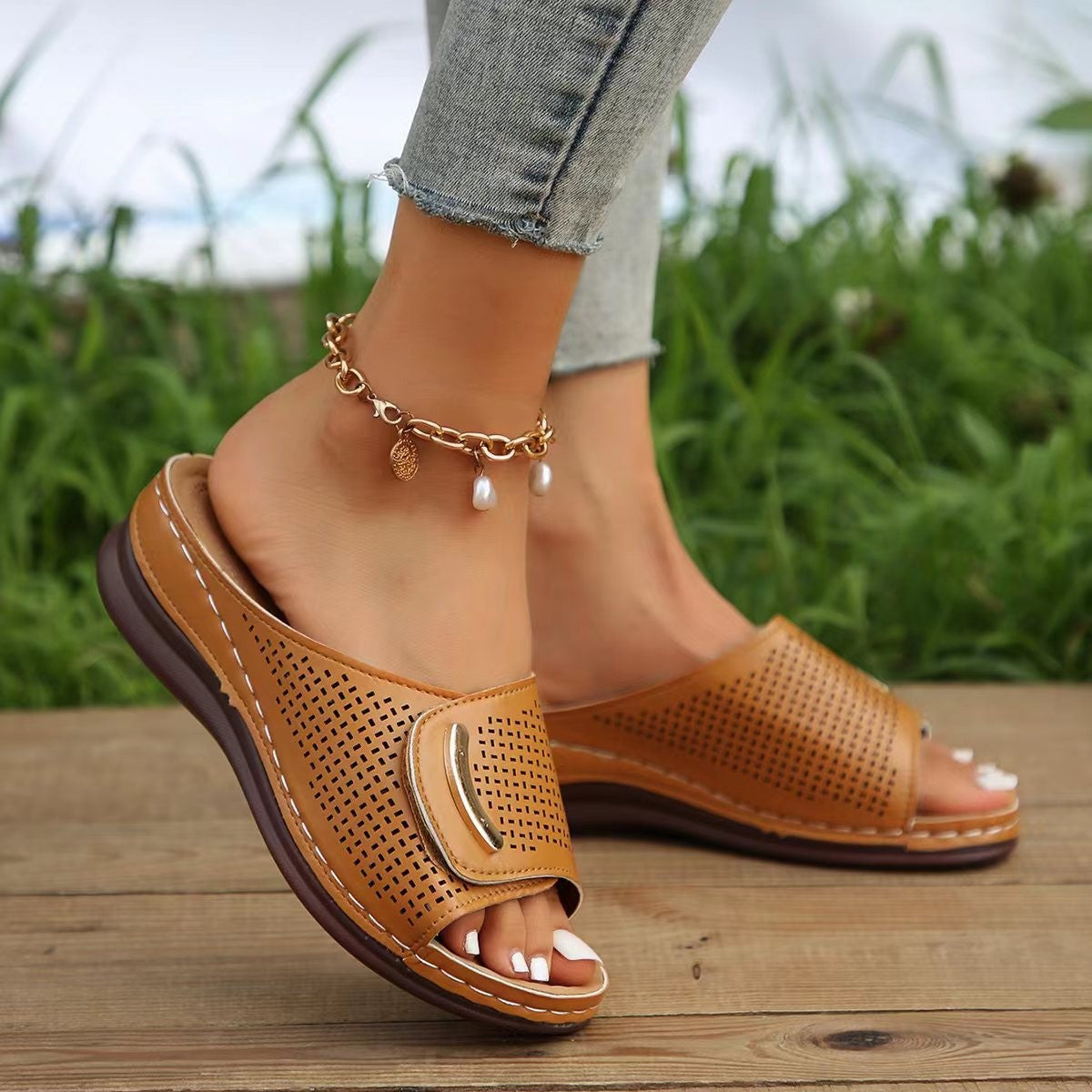 Open Toe Wedge Sandals