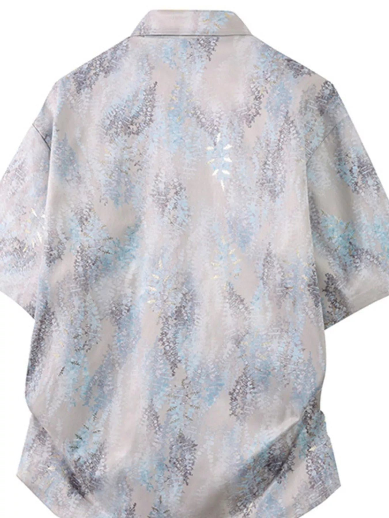 Men's Plus Size Tropical Print Short Sleeve Casual Shirt