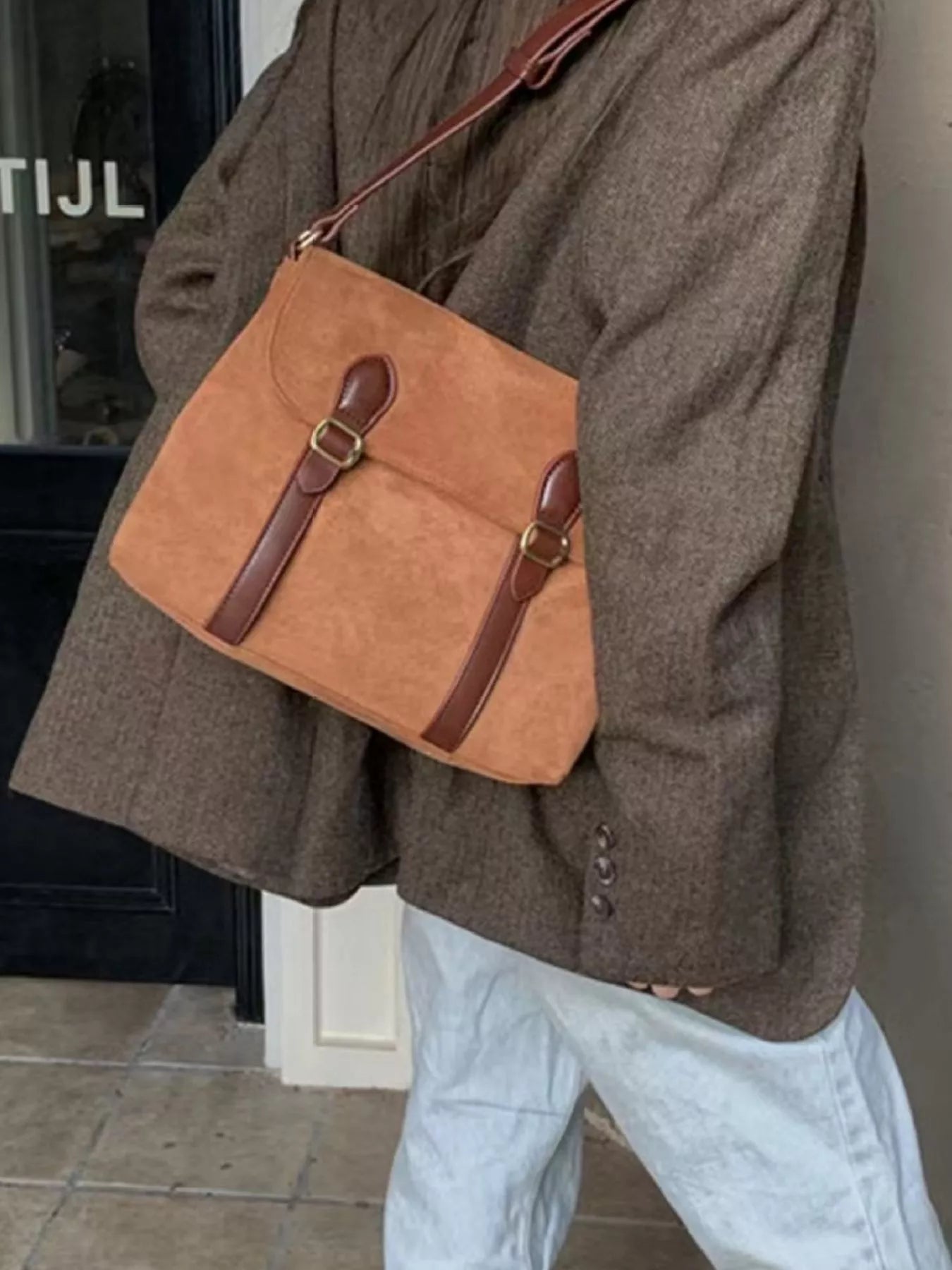 Double Buckle Crossbody Bag