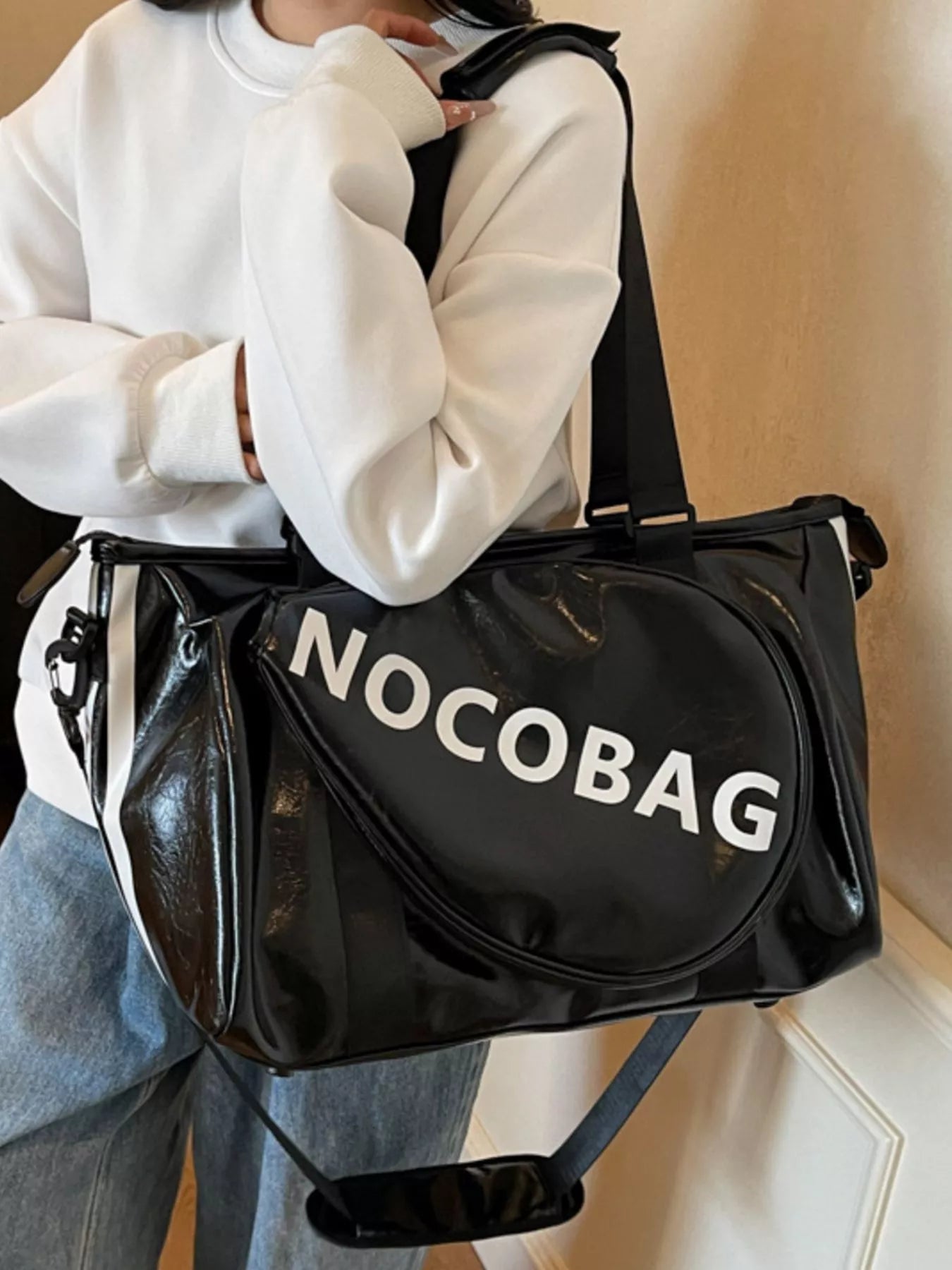 Sports Leather Duffle Bag