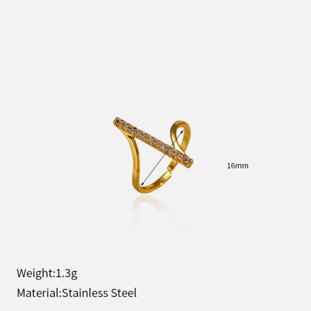 Irregular Rhinestone Ring