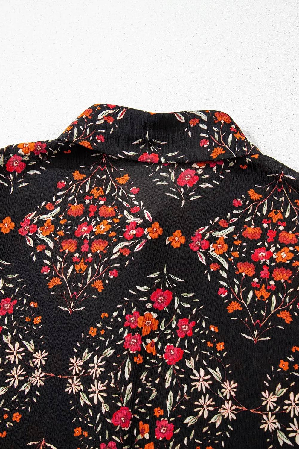 Vintage Floral Print Button-Down Shirt